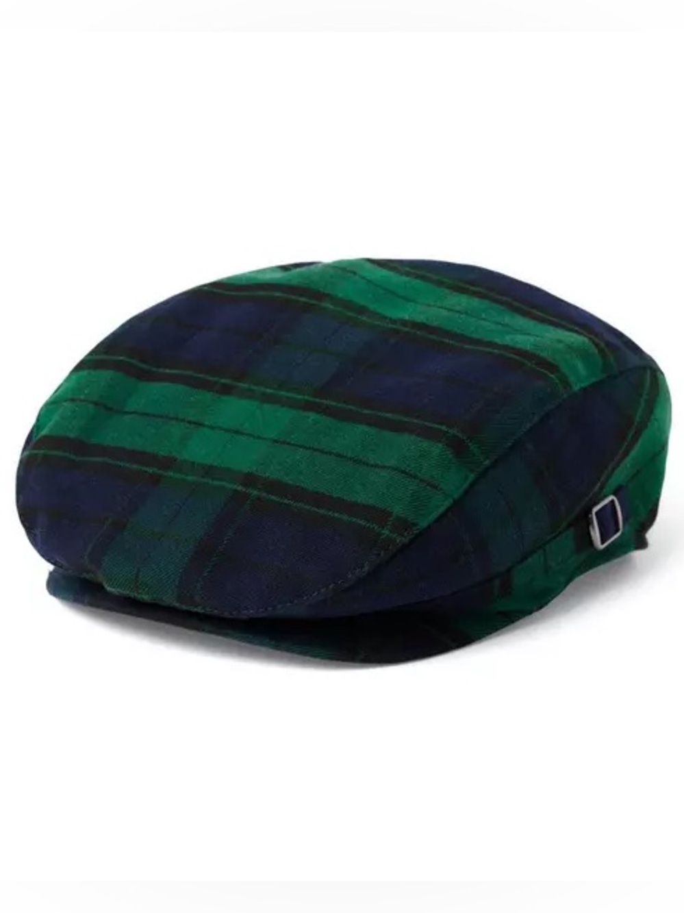 Janie and Jack Dark Green Plaid Newsboy Hat NEW Size 4 to 5